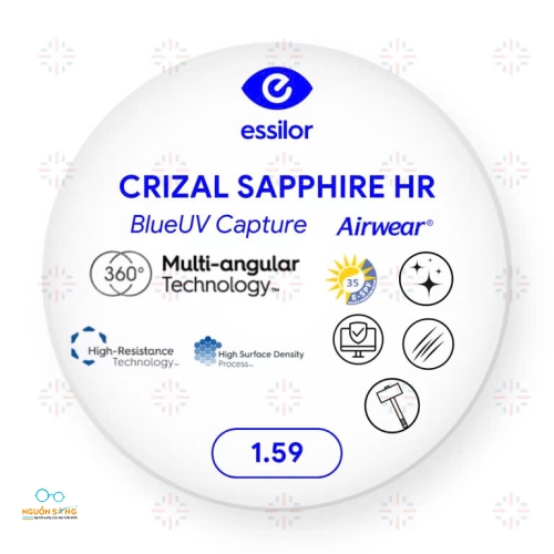 Tròng Kính Crizal Sapphire HR 1.59