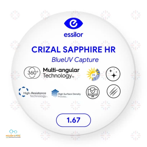 Tròng Kính Crizal Sapphire HR 1.67