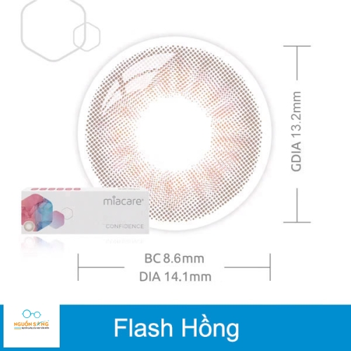 Lens màu MIACARE flash hồng ( 1day)